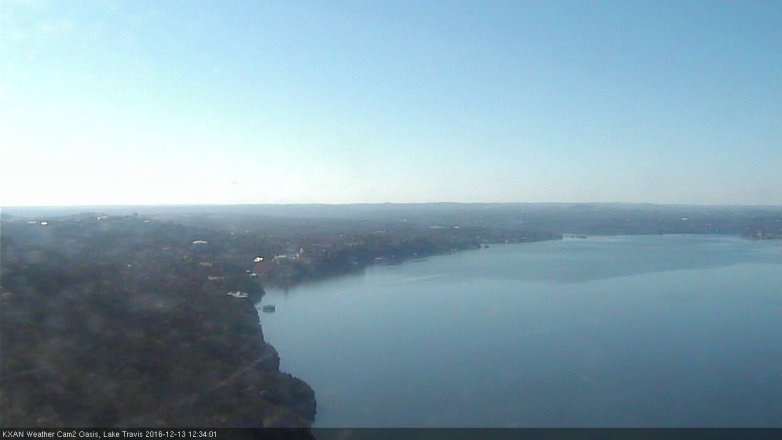 Lake Travis webcam, December 13, 2016 11:45 AM CT