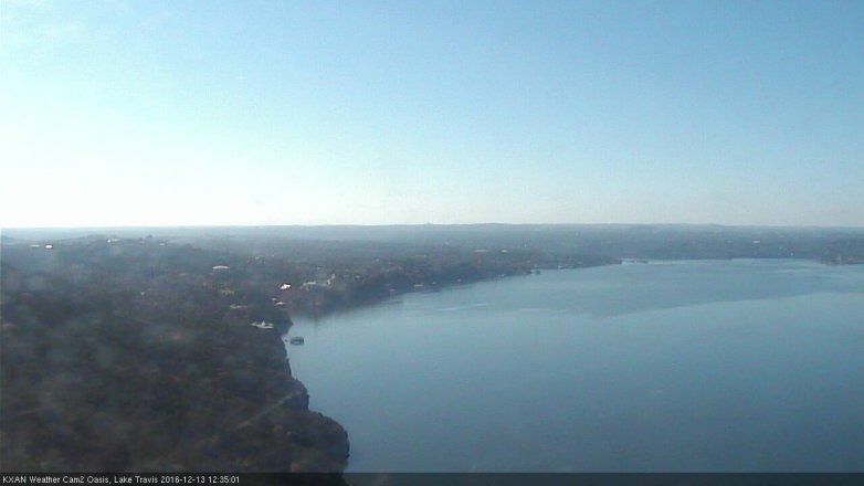Lake Travis webcam, December 13, 2016 11:50 AM CT