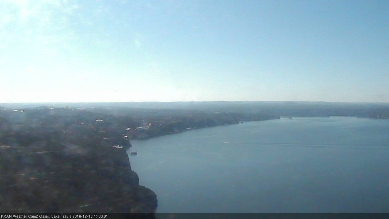 Lake Travis webcam, December 13, 2016 12:35 PM CT