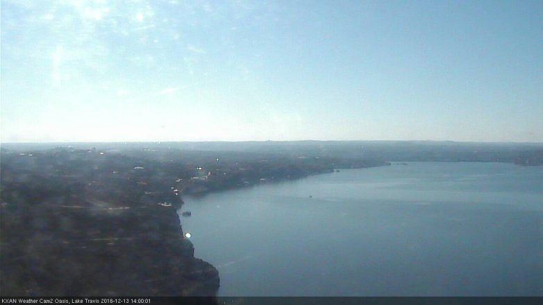 Lake Travis webcam, December 13, 2016 1:15 PM CT