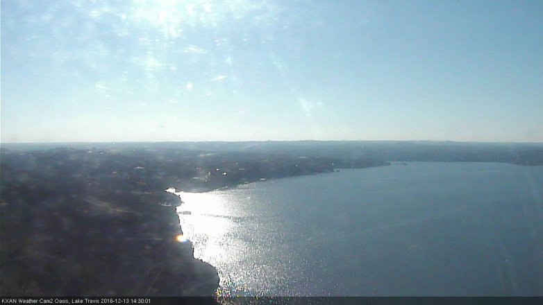 Lake Travis webcam, December 13, 2016 2:00 PM CT