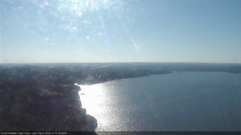 Lake Travis webcam, December 13, 2016 2:05 PM CT