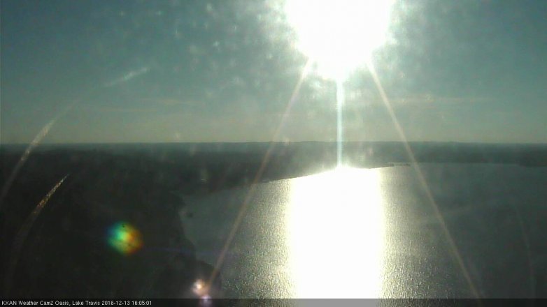 Lake Travis webcam, December 13, 2016 3:15 PM CT