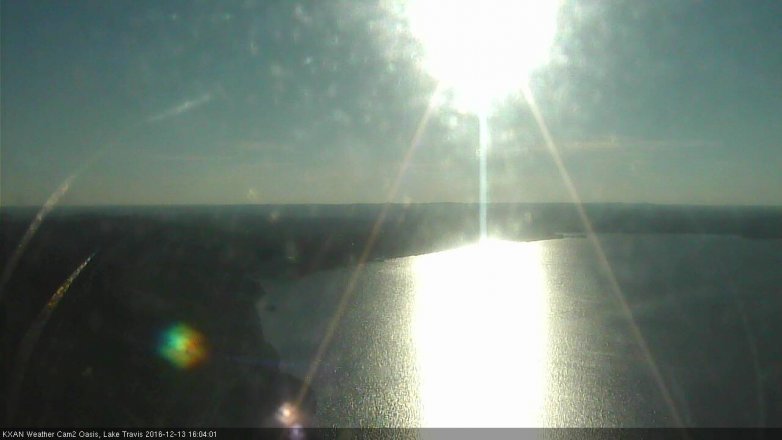 Lake Travis webcam, December 13, 2016 3:20 PM CT