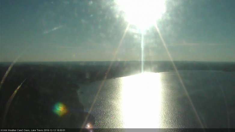 Lake Travis webcam, December 13, 2016 3:30 PM CT
