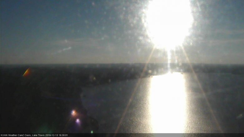 Lake Travis webcam, December 13, 2016 3:40 PM CT