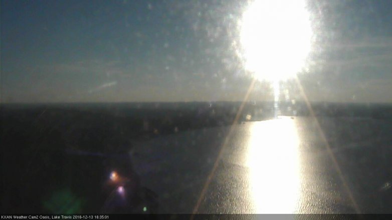 Lake Travis webcam, December 13, 2016 3:55 PM CT