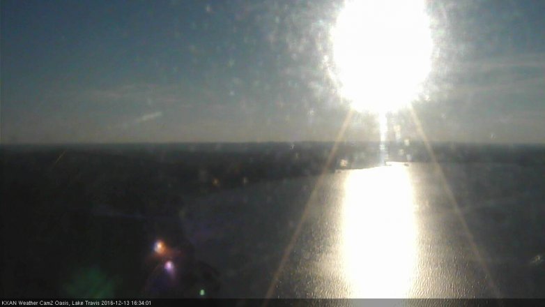 Lake Travis webcam, December 13, 2016 4:05 PM CT