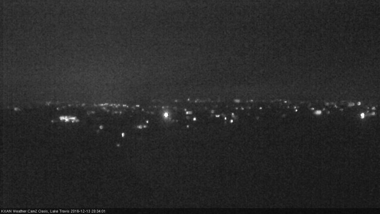 Lake Travis webcam, December 13, 2016 8:05 PM CT
