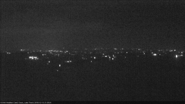 Lake Travis webcam, December 13, 2016 9:00 PM CT
