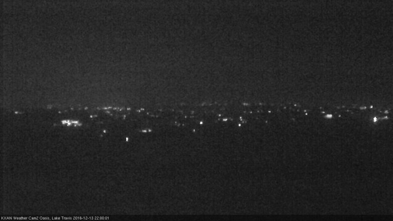 Lake Travis webcam, December 13, 2016 9:15 PM CT