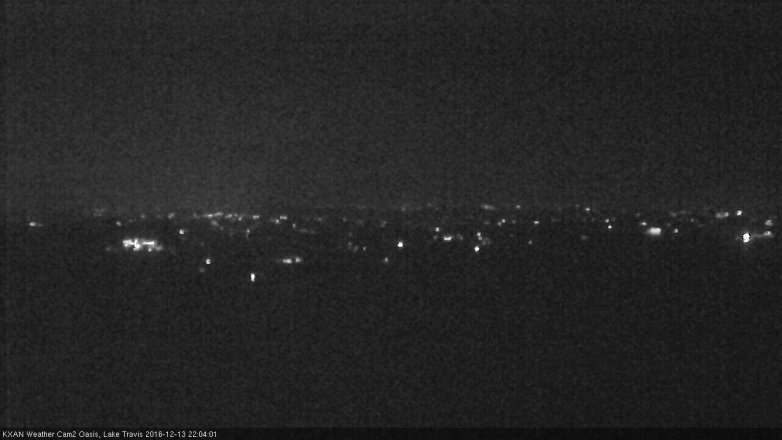 Lake Travis webcam, December 13, 2016 9:25 PM CT