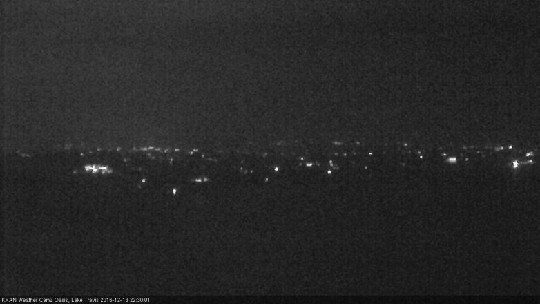 Lake Travis webcam, December 13, 2016 9:55 PM CT