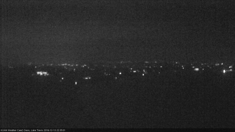 Lake Travis webcam, December 13, 2016 10:05 PM CT