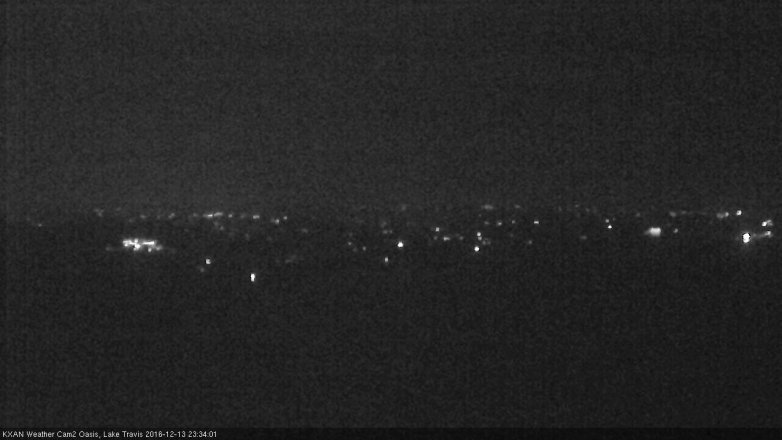 Lake Travis webcam, December 13, 2016 10:50 PM CT