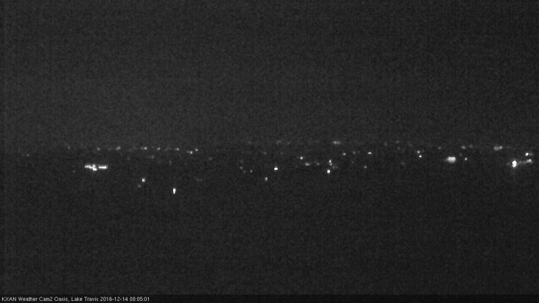 Lake Travis webcam, December 13, 2016 11:15 PM CT