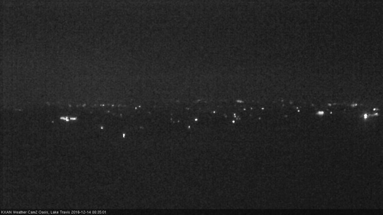 Lake Travis webcam, December 13, 2016 11:40 PM CT