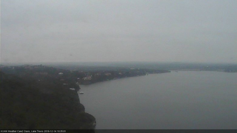 Lake Travis webcam, December 14, 2016 9:40 AM CT