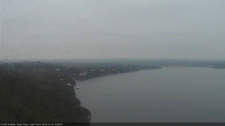 Lake Travis webcam, December 14, 2016 9:50 AM CT