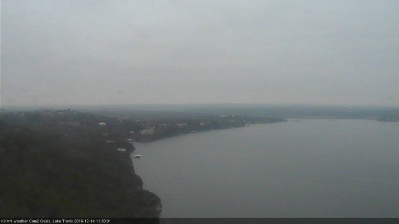 Lake Travis webcam, December 14, 2016 10:40 AM CT
