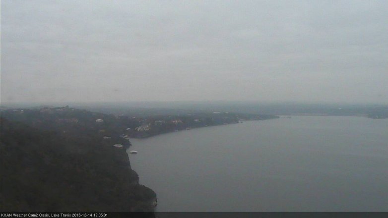 Lake Travis webcam, December 14, 2016 11:25 AM CT
