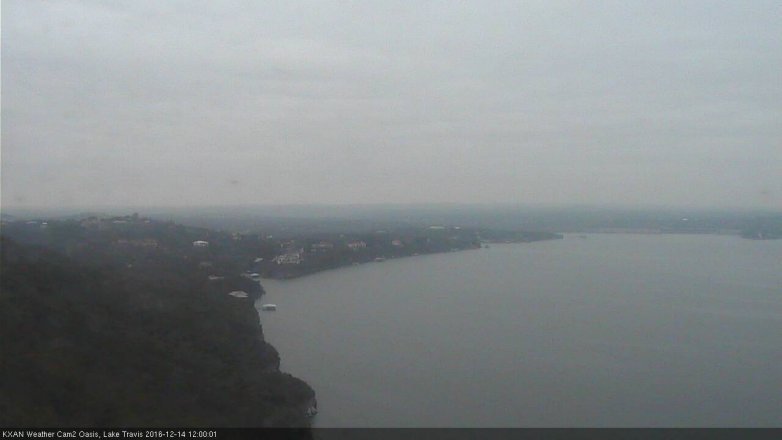 Lake Travis webcam, December 14, 2016 11:30 AM CT