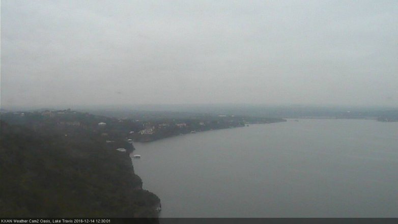 Lake Travis webcam, December 14, 2016 11:45 AM CT