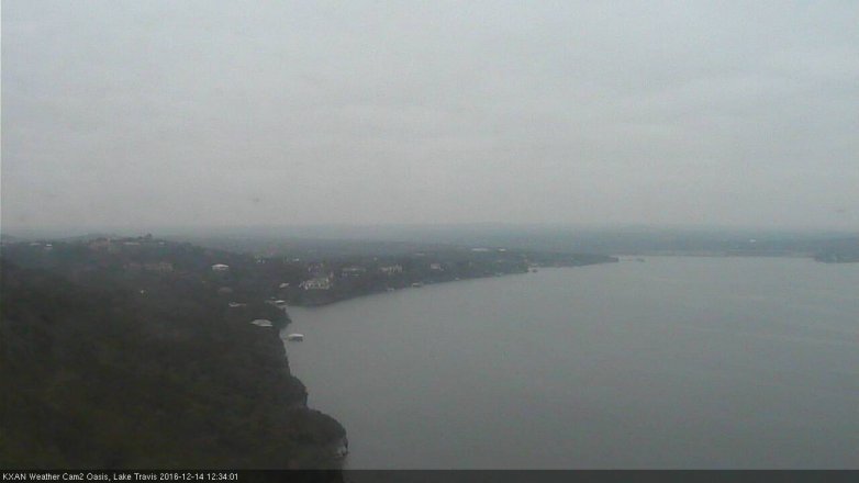 Lake Travis webcam, December 14, 2016 12:00 PM CT
