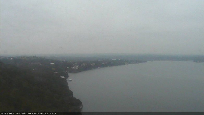 Lake Travis webcam, December 14, 2016 1:25 PM CT