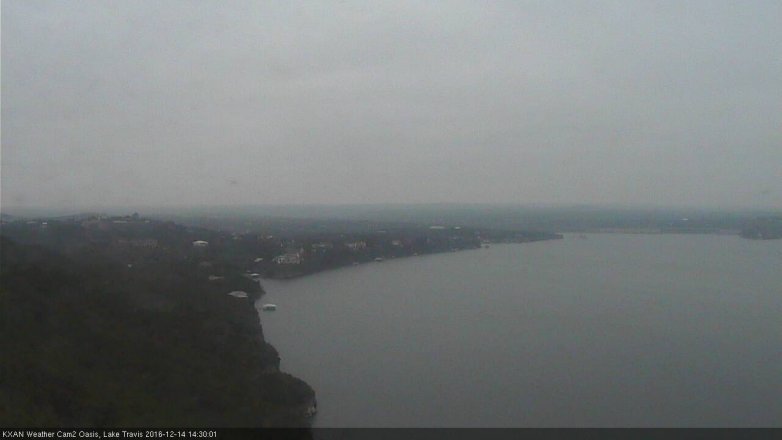 Lake Travis webcam, December 14, 2016 1:40 PM CT