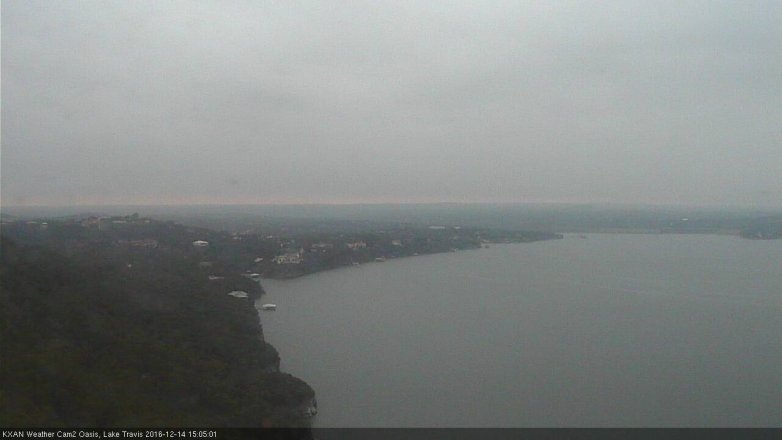 Lake Travis webcam, December 14, 2016 2:30 PM CT