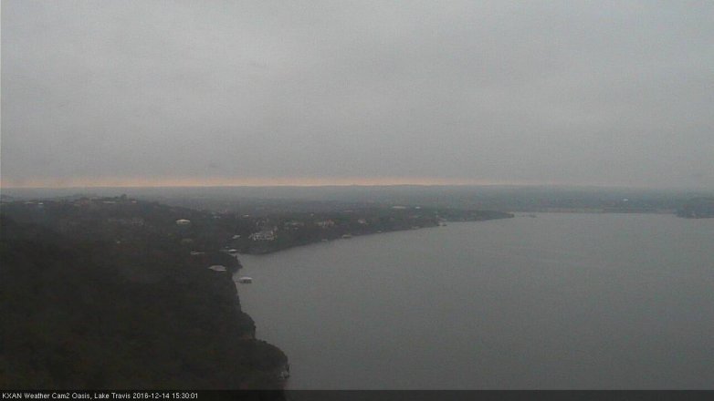 Lake Travis webcam, December 14, 2016 2:45 PM CT