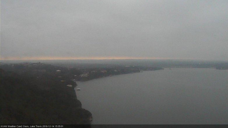 Lake Travis webcam, December 14, 2016 3:05 PM CT