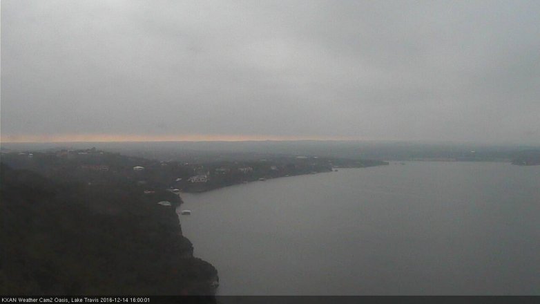Lake Travis webcam, December 14, 2016 3:20 PM CT