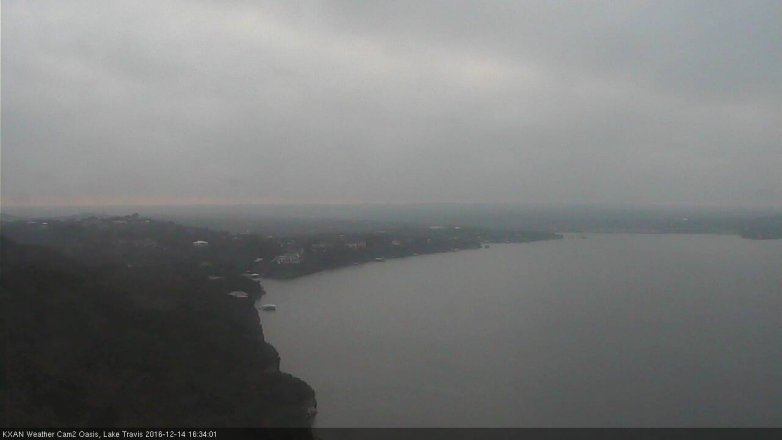 Lake Travis webcam, December 14, 2016 4:00 PM CT