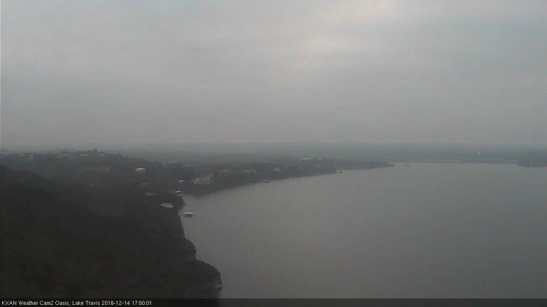 Lake Travis webcam, December 14, 2016 4:15 PM CT