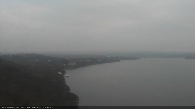 Lake Travis webcam, December 14, 2016 4:20 PM CT