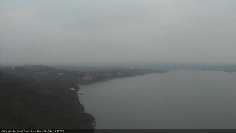 Lake Travis webcam, December 14, 2016 4:25 PM CT