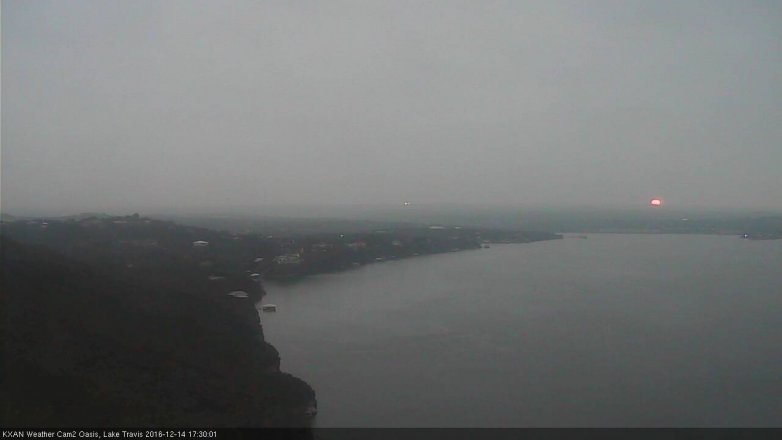 Lake Travis webcam, December 14, 2016 4:35 PM CT