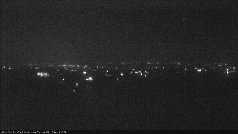 Lake Travis webcam, December 14, 2016 7:30 PM CT