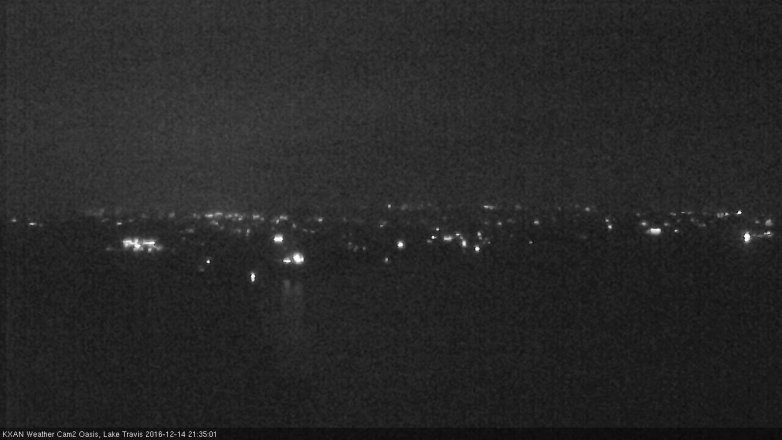 Lake Travis webcam, December 14, 2016 8:45 PM CT