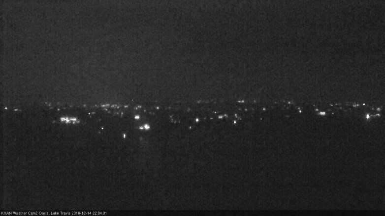 Lake Travis webcam, December 14, 2016 9:10 PM CT