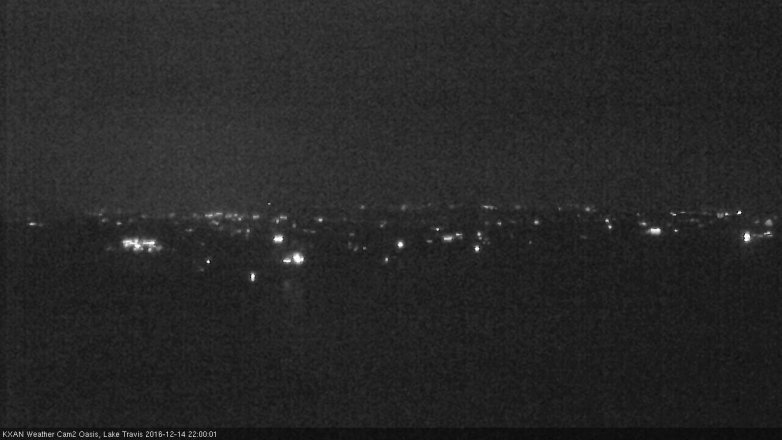 Lake Travis webcam, December 14, 2016 9:30 PM CT