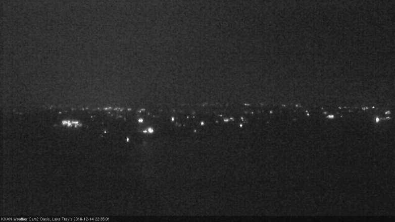 Lake Travis webcam, December 14, 2016 9:40 PM CT