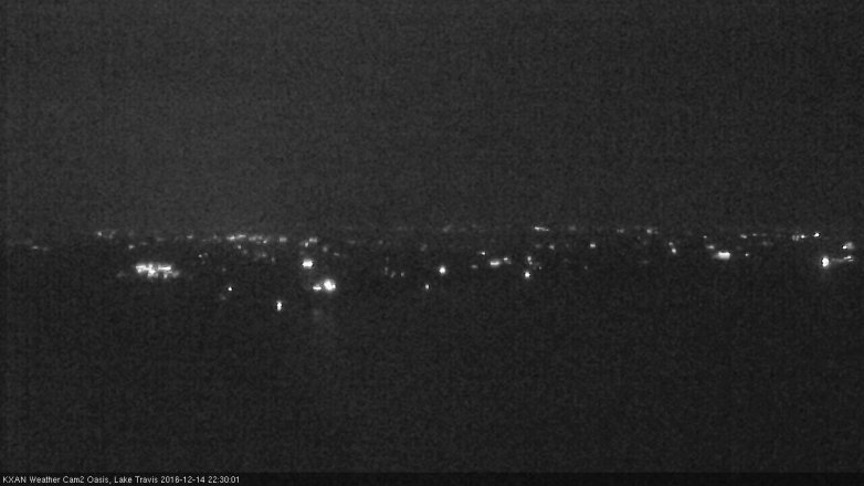 Lake Travis webcam, December 14, 2016 10:00 PM CT