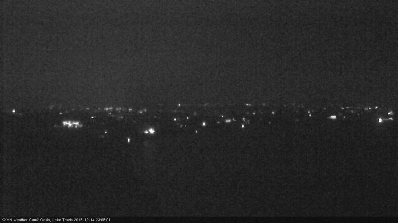 Lake Travis webcam, December 14, 2016 10:35 PM CT