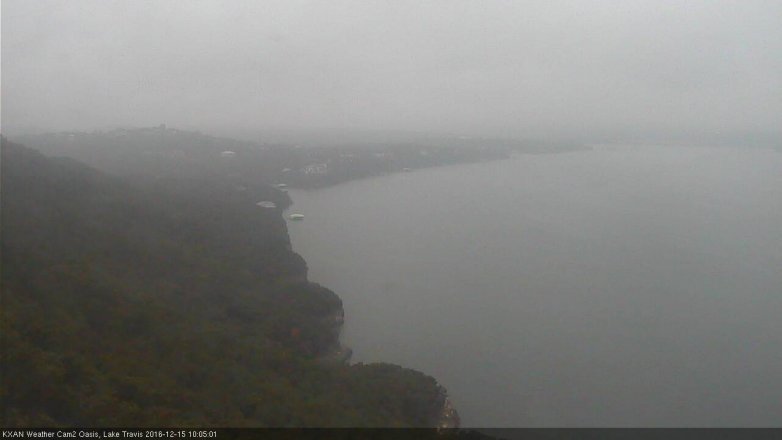 Lake Travis webcam, December 15, 2016 9:30 AM CT