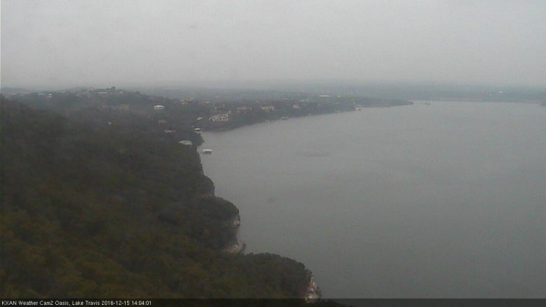 Lake Travis webcam, December 15, 2016 1:15 PM CT