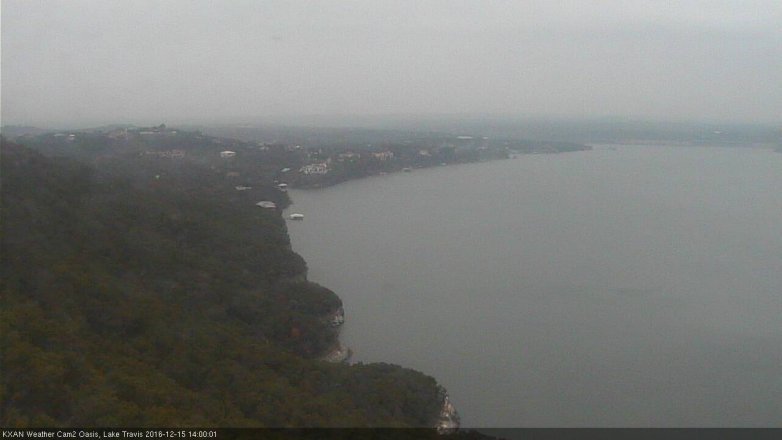 Lake Travis webcam, December 15, 2016 1:20 PM CT