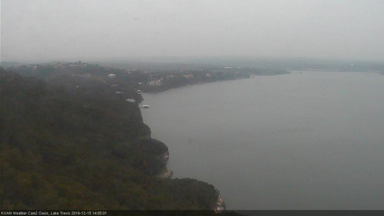 Lake Travis webcam, December 15, 2016 1:25 PM CT